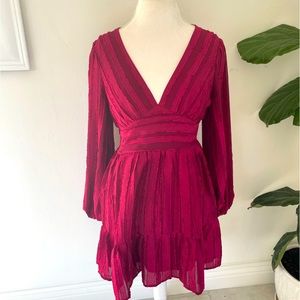 Burgundy Dress by Flying Tomato